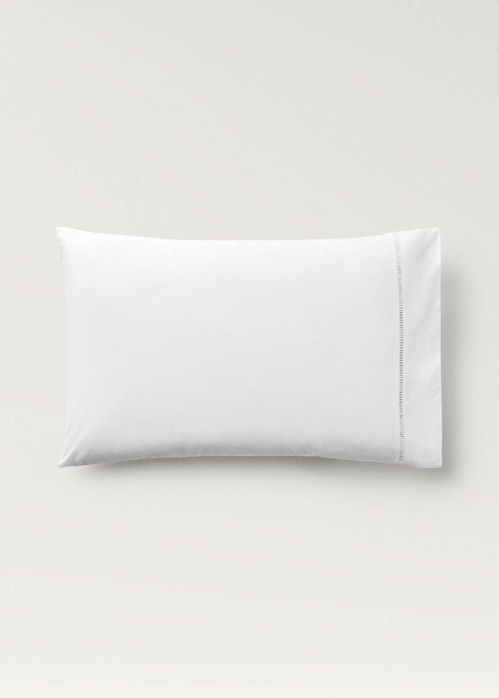 Mango Home Pillowcase Hemstitch Detail 50x75cm White