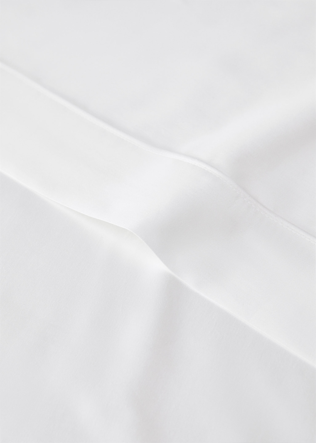 Mango Home 600-thread Washed Cotton Top Sheet For 150/160 Cm Bed In White