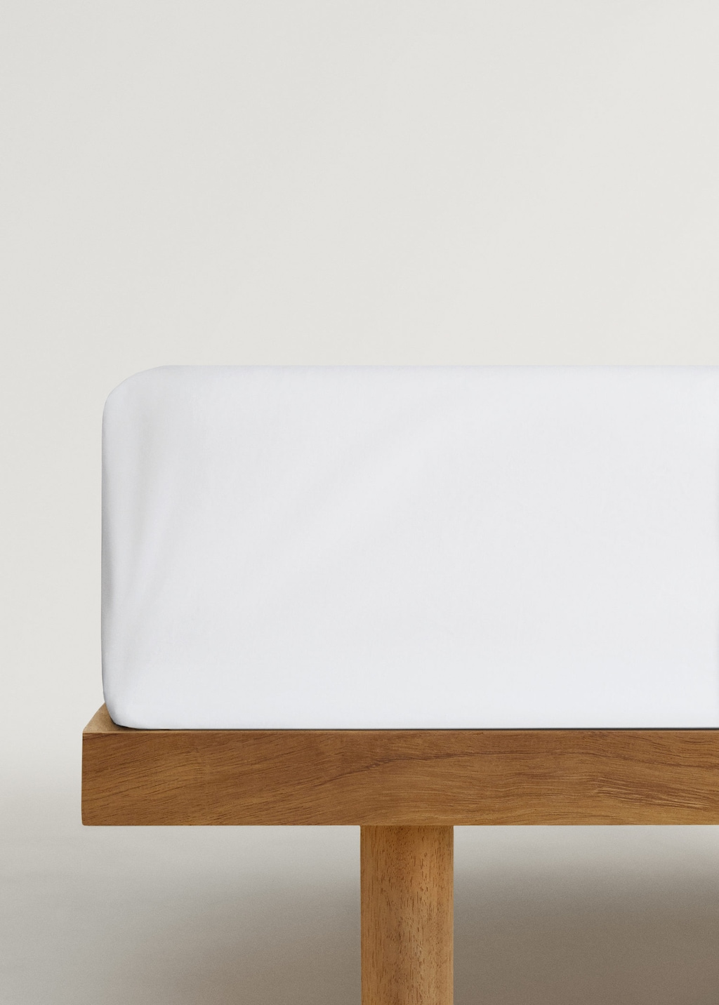 Mango Home Percale Cotton Fitted Sheet For 135/140 Cm Bed White