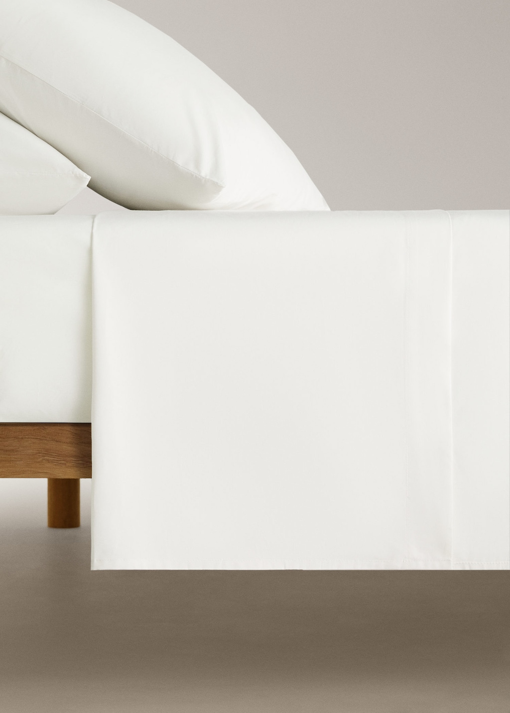 Mango Drap Plat Percale De Coton 200 Fils Lit 135/140 Cm Écru - Home - Lit 135/140 Cm -  Home In Sand