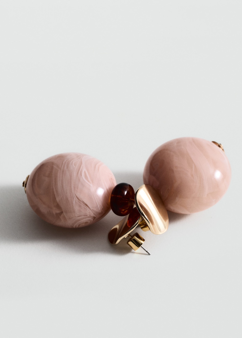 Mango Boucles D'oreilles Boules Combinées Rose Pastel - Femme - Taille Unique -  In Gold