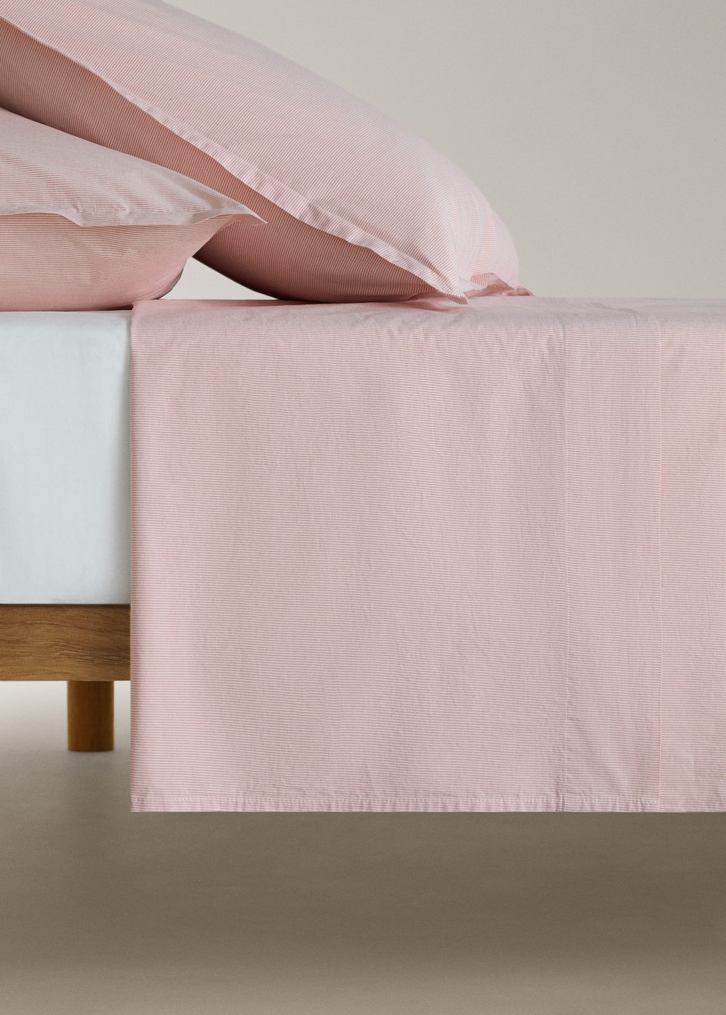 Mango Drap Plat Coton Fil Teint Lit 135/140 Cm Pamplemousse - Home - Lit 135/140 Cm -  Home