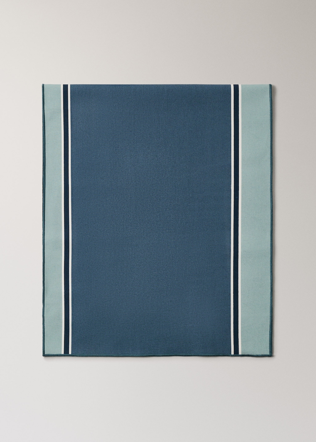 Mango Resin-coated Striped Cotton Table Runner Blue