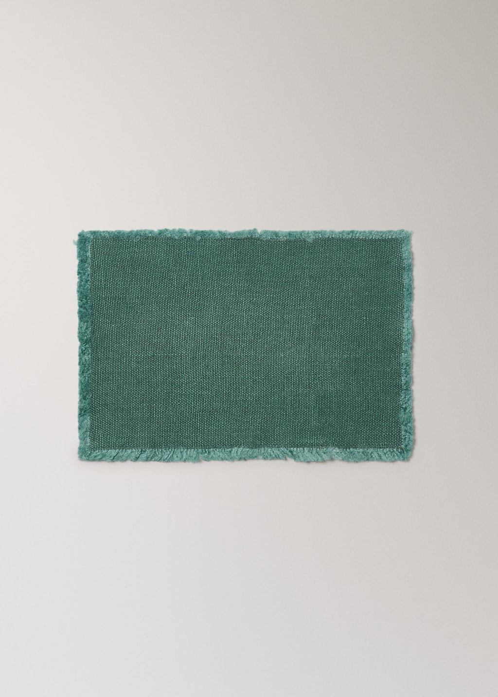 Mango Frayed Jute Table Mat Green