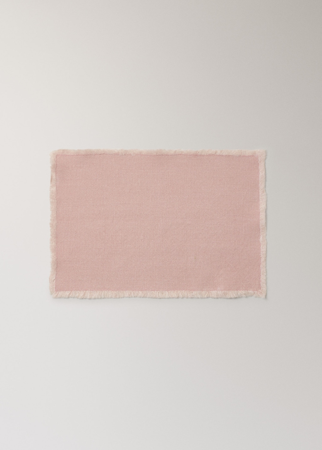 Mango Frayed Jute Table Mat Pink