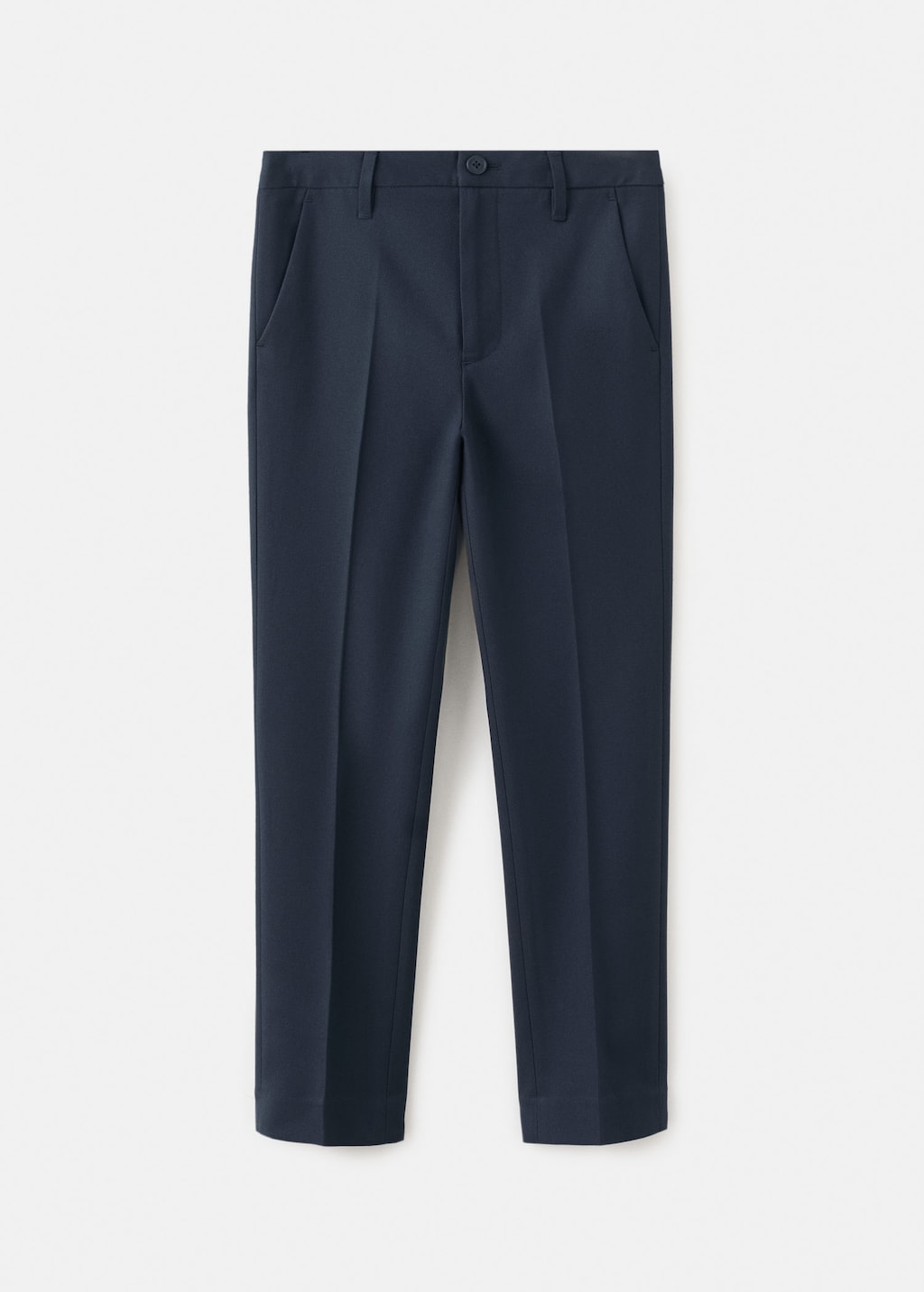 Mango Kids' Straight-fit Suit Trousers Navy In Blue