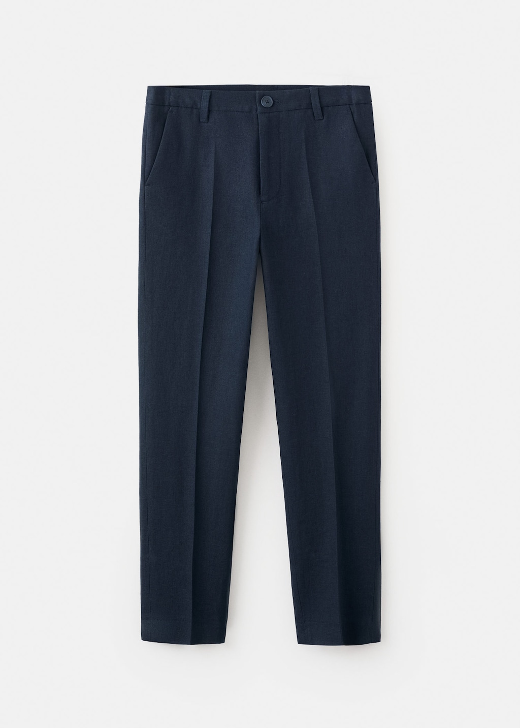 Mango Kids' Straight-fit Suit Trousers Navy In Blue