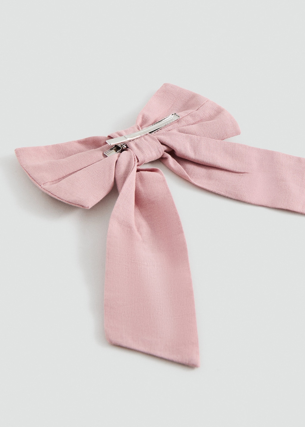 Mango Kids' Bow Hairclip Pale Pink