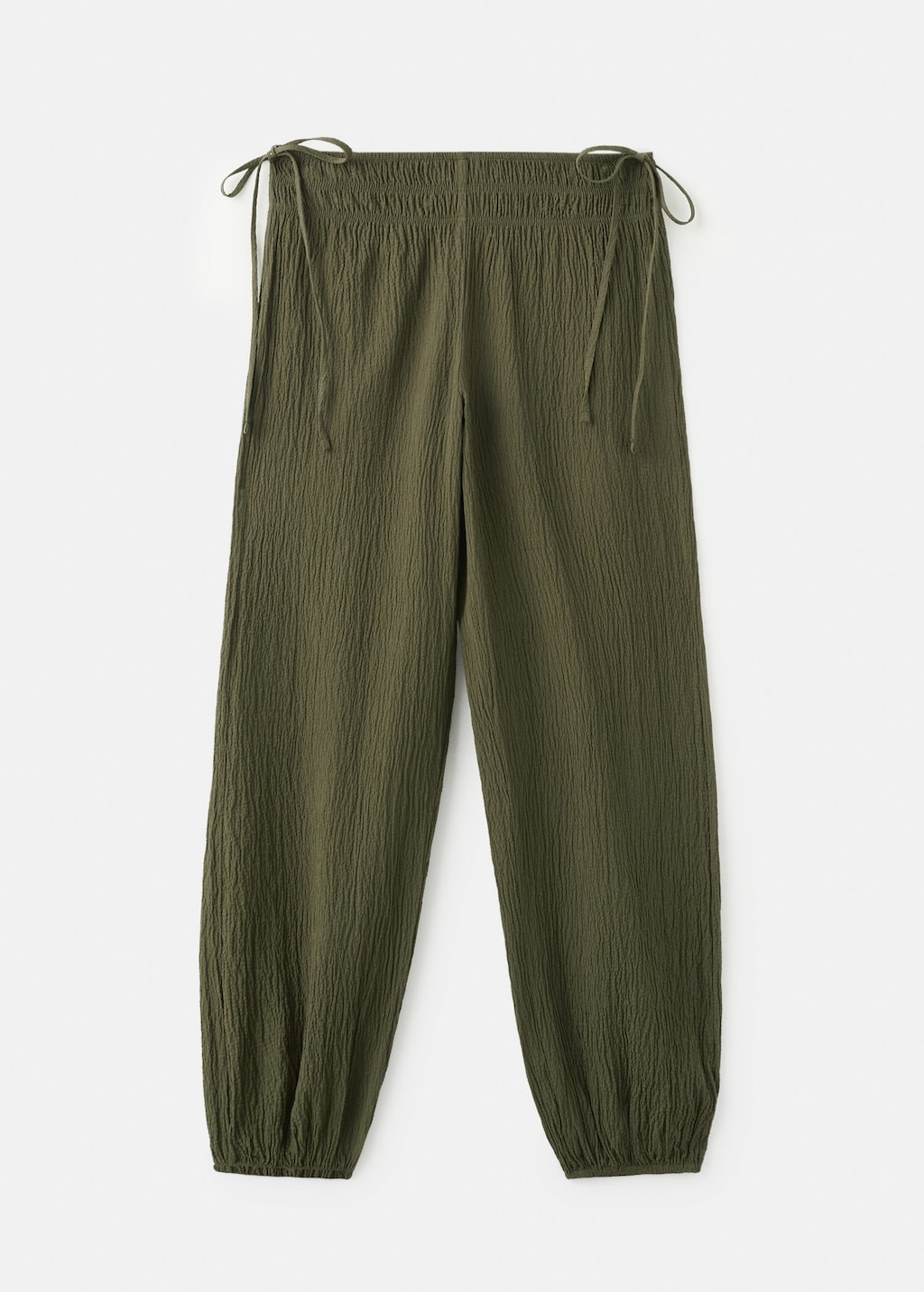 Mango Teen Trousers Fold Khaki In Green