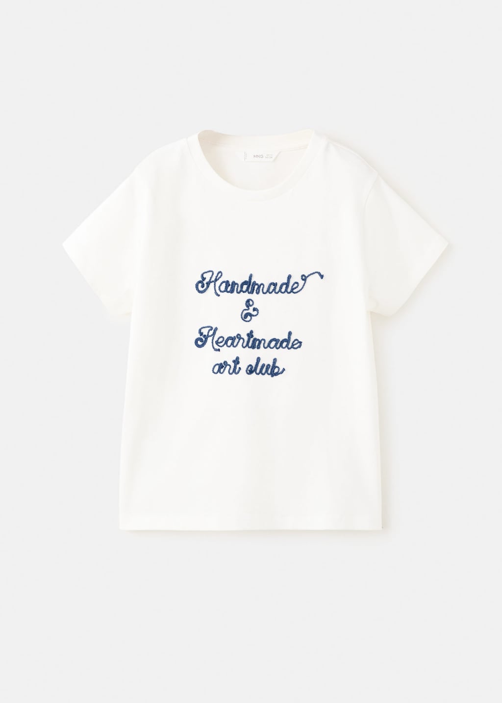 Mango T-shirt Avec Texte En Relief Blanc Cassé - Enfants - 13-14 Ans -  Kids In White