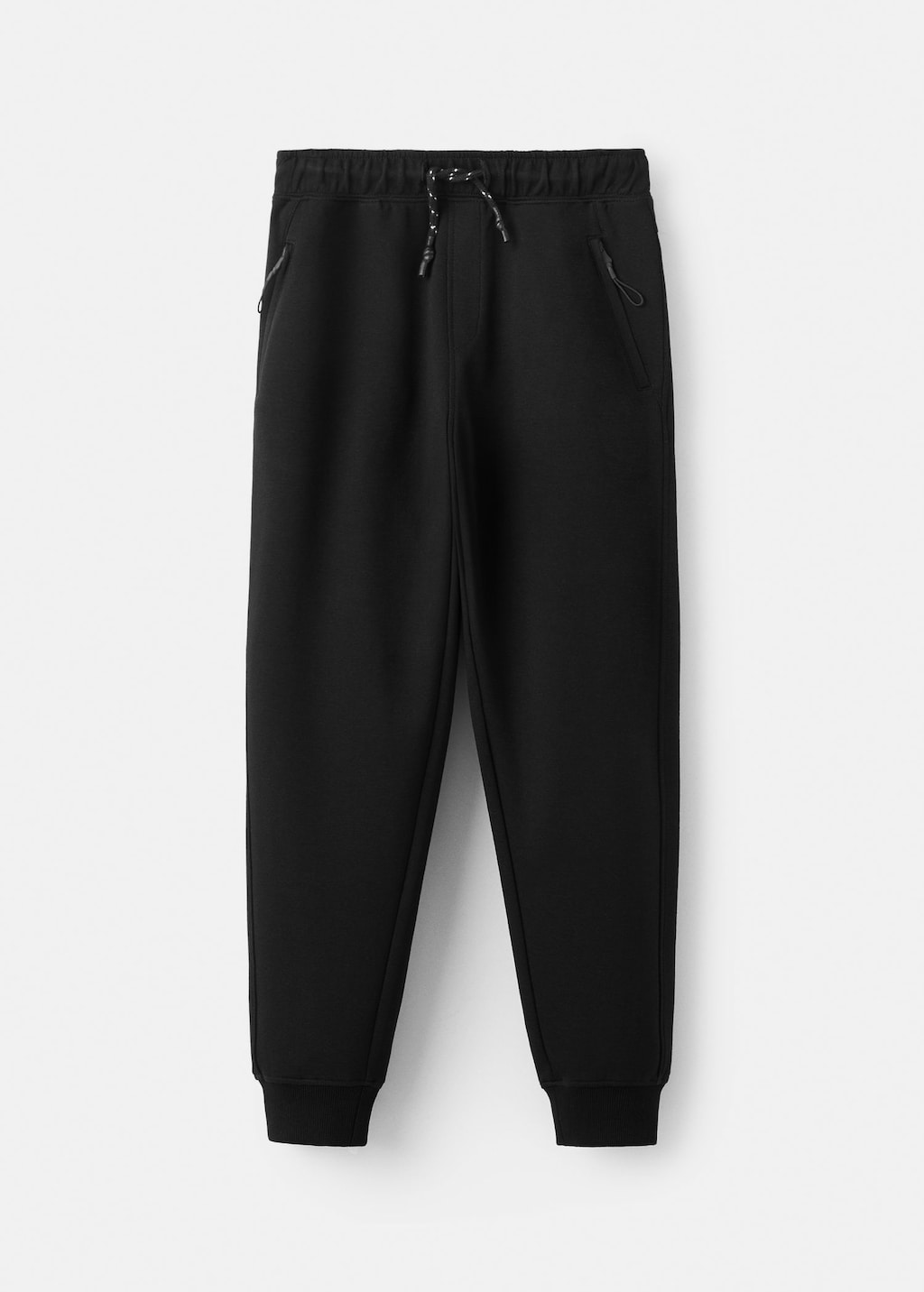 Mango Kids' Cotton Drawstring Joggers Black