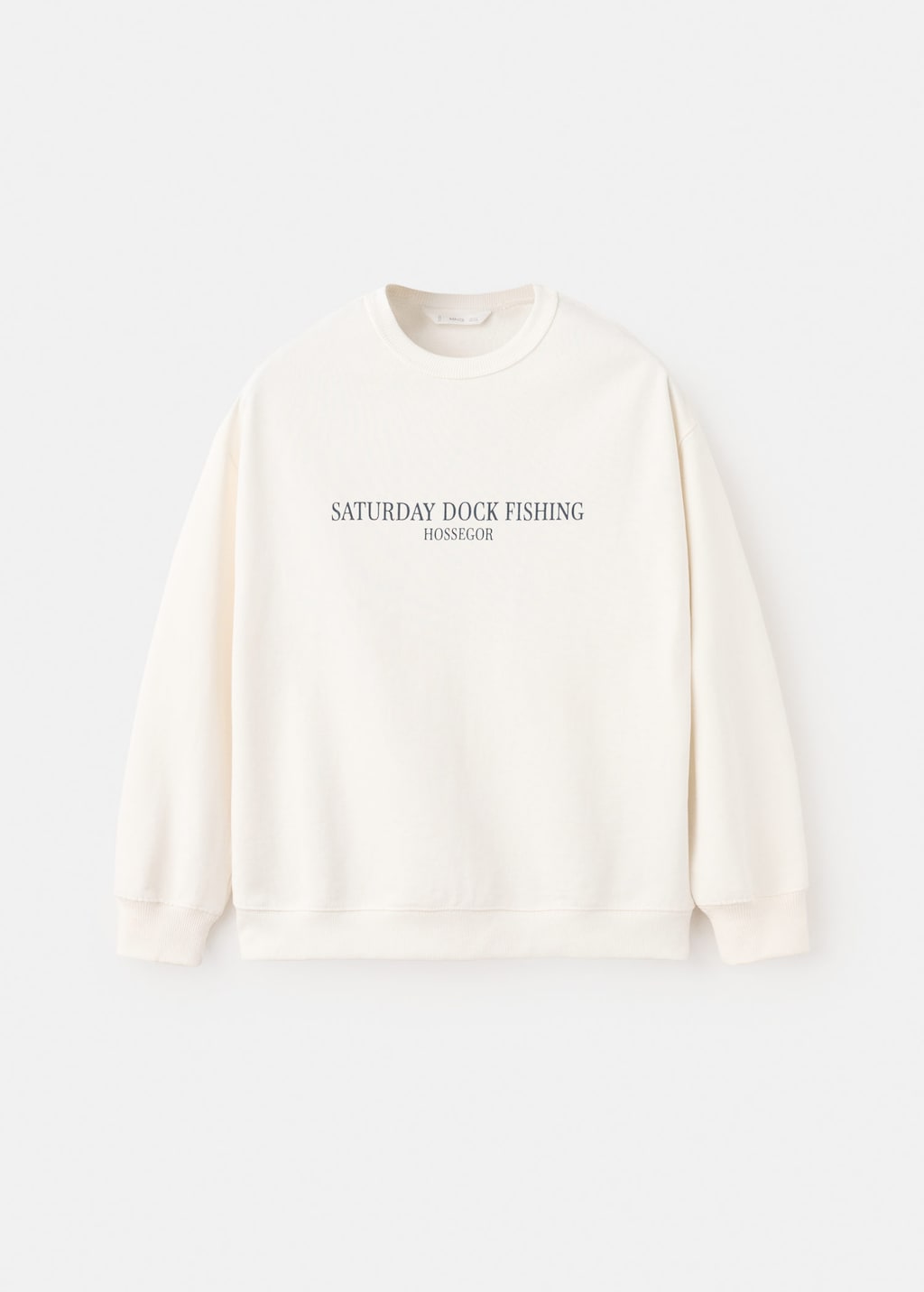 Mango Sweat-shirt Coton Imprimé Blanc Cassé - Enfants - 11-12 Ans - Kids In White