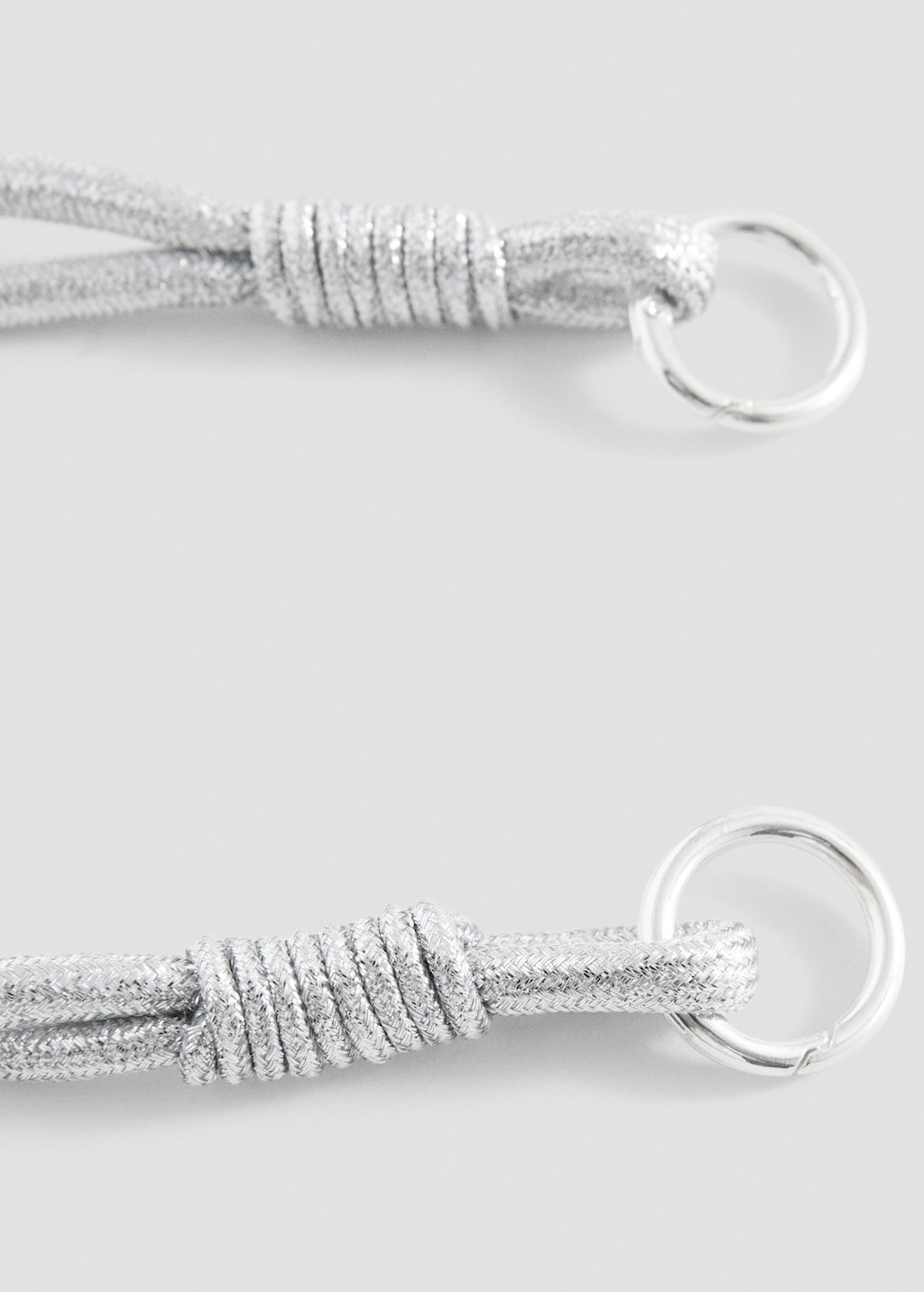 Mango Metallic Keyring Silver