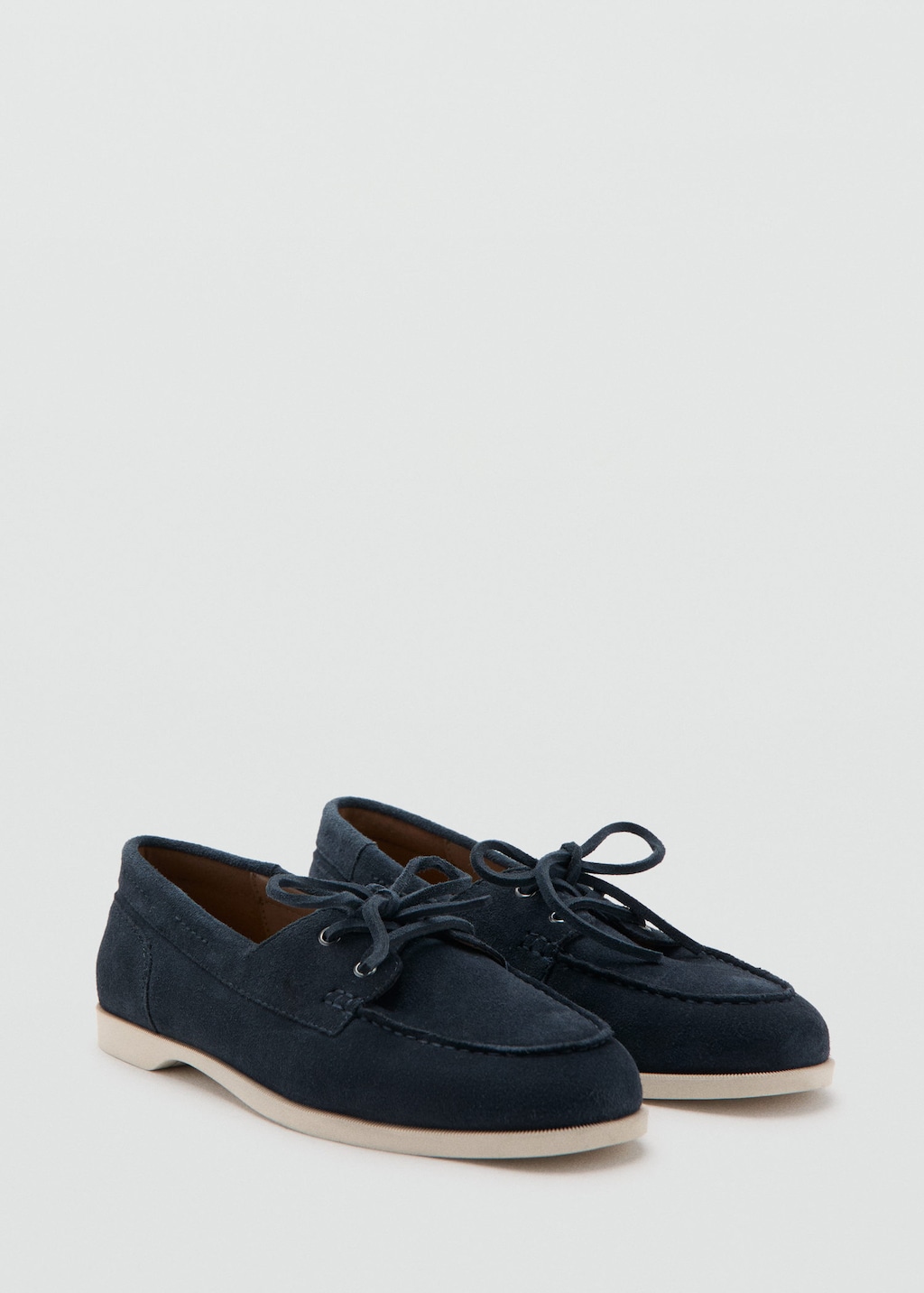 Mango Chaussures Bateau Cuir Suède Bleu Marine - Homme - 45 -  Man In Blue