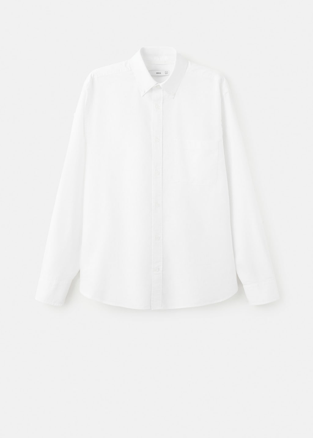 Mango Regular-fit Lightweight 100% Cotton Oxford Shirt In White
