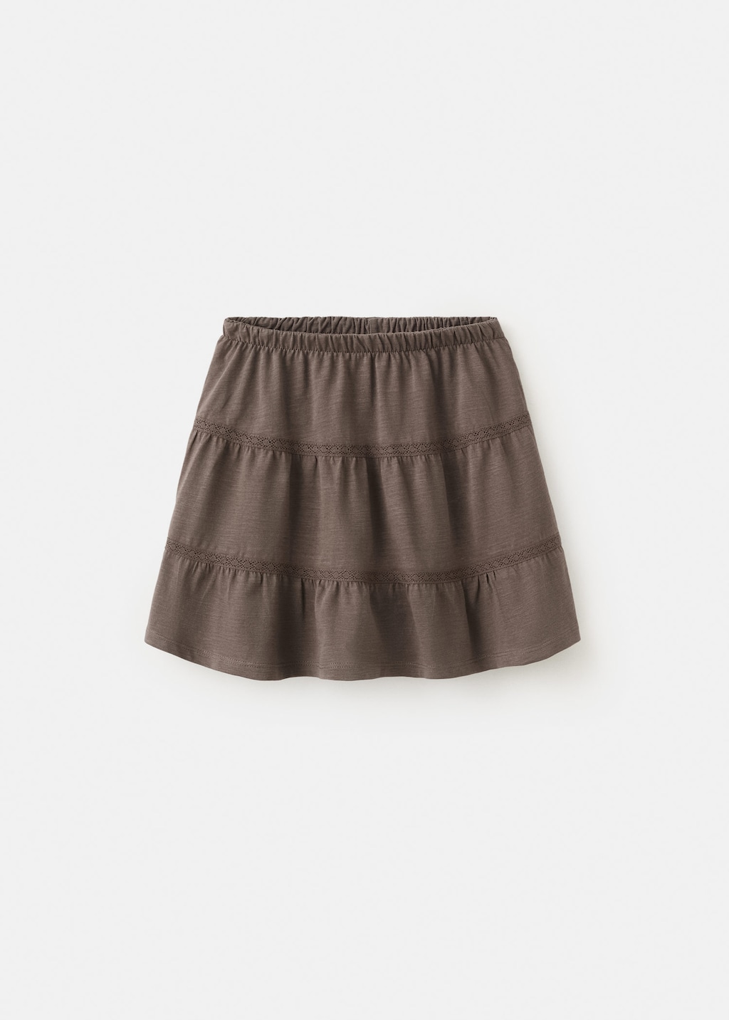 Mango Jupe Courte À Volants Marron - Enfants - 13-14 Ans -  Kids In Brown