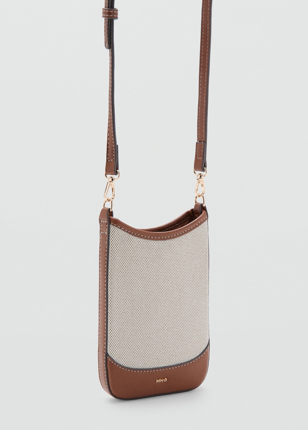 Mango Housse Téléphone Portable Bandoulière Beige - Femme - Taille Unique - In Gray