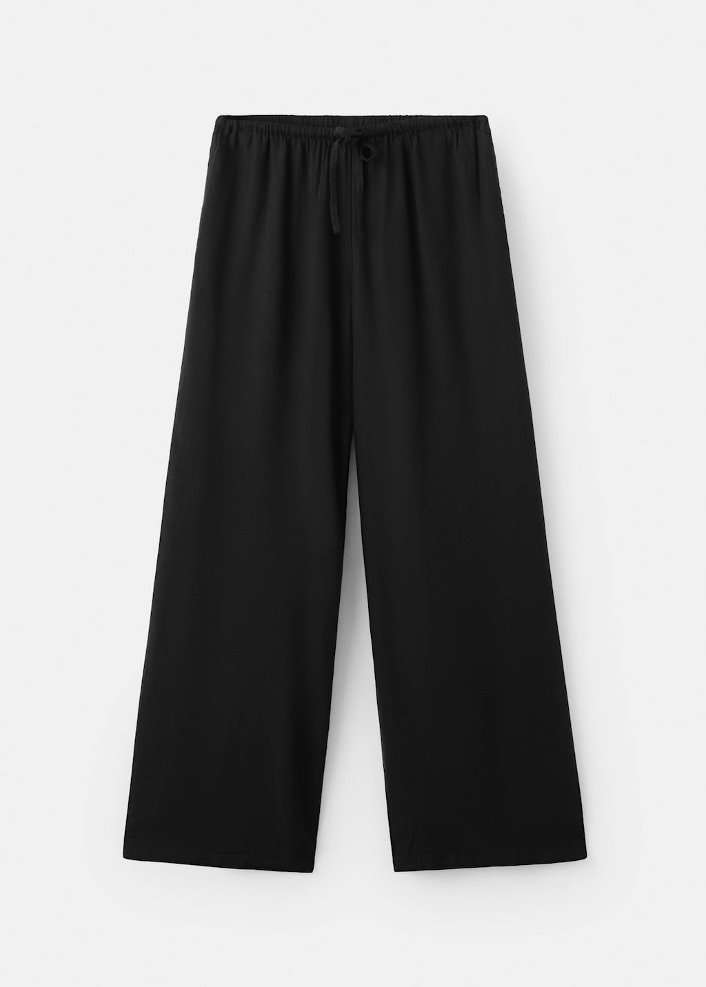 Mango Trousers Linenpn Black