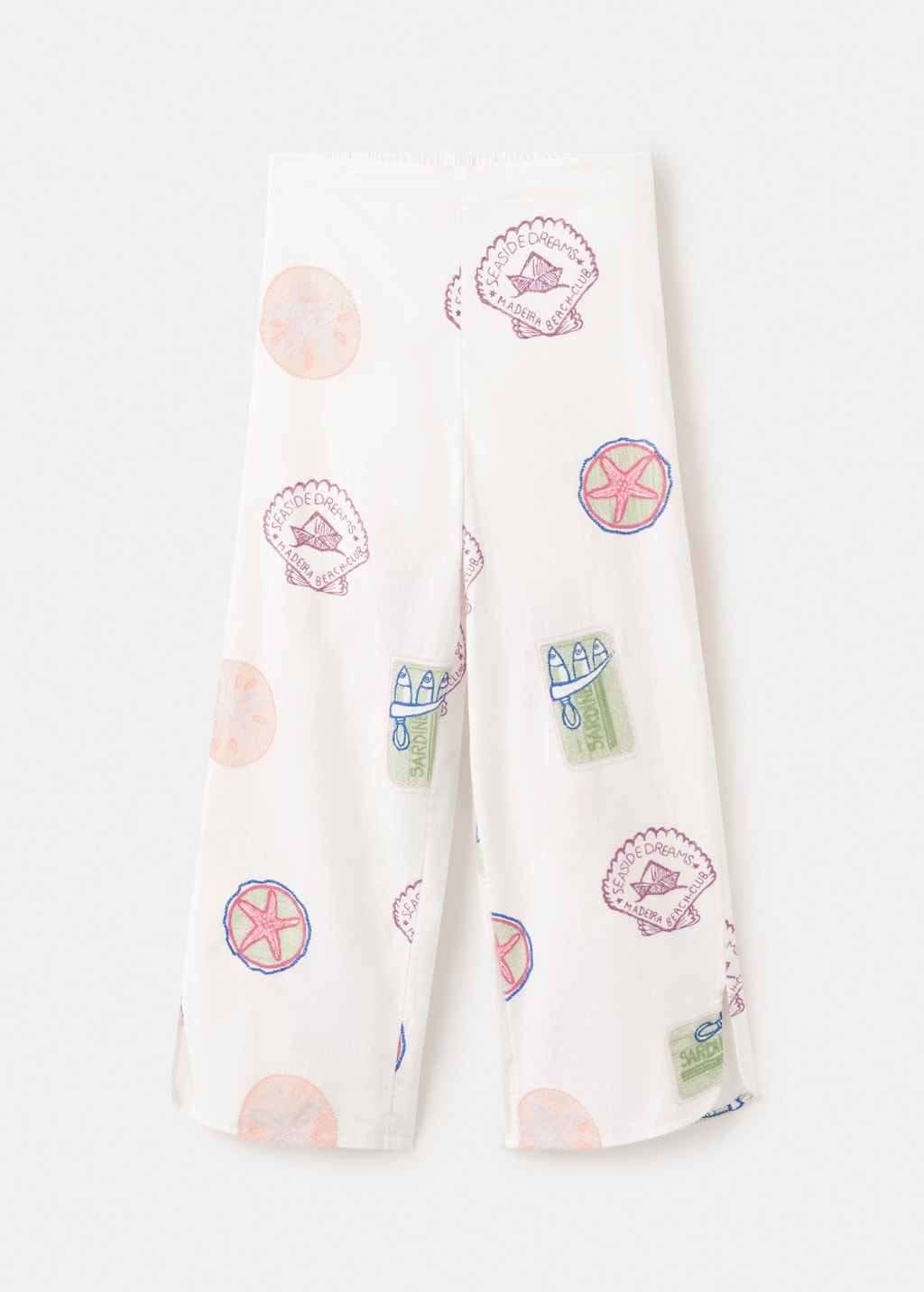 Mango Pantalon Avec Détails Brodés Blanc - Enfants - 11-12 Ans -  Kids In White