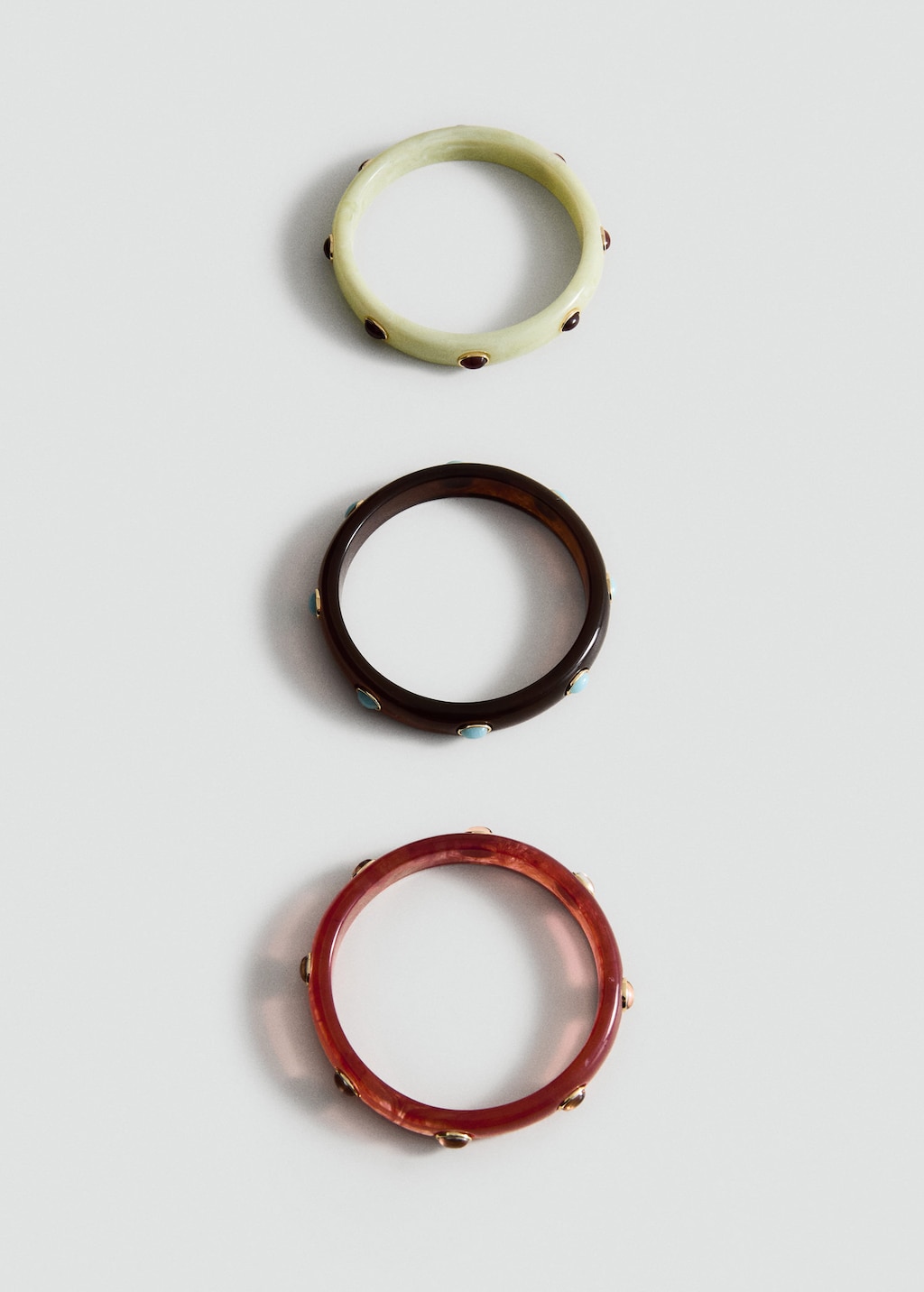 Mango Lot 3 Bracelets Résine Combinés Marron - Femme - Taille Unique -  In Multi