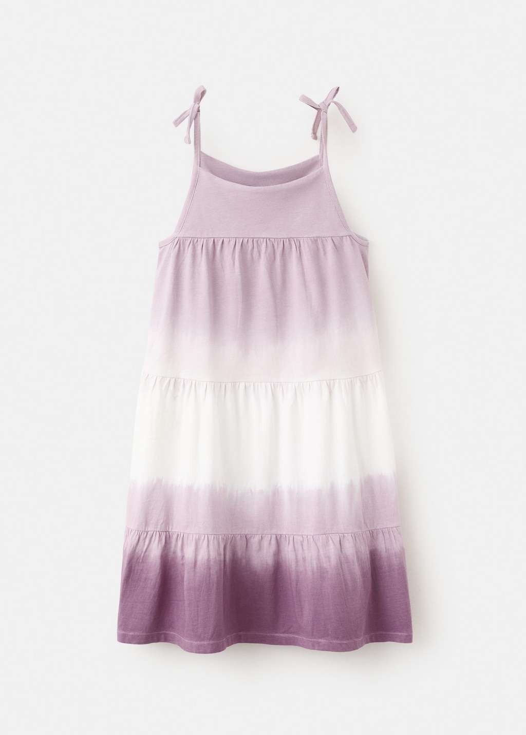 Mango Kids' Tie-dye Cotton Dress In Purple
