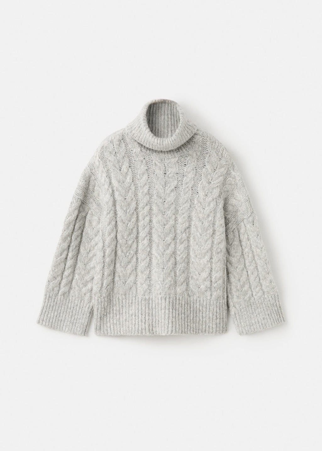 Mango Kids' Turtleneck Lurex Sweater Grey In Gray