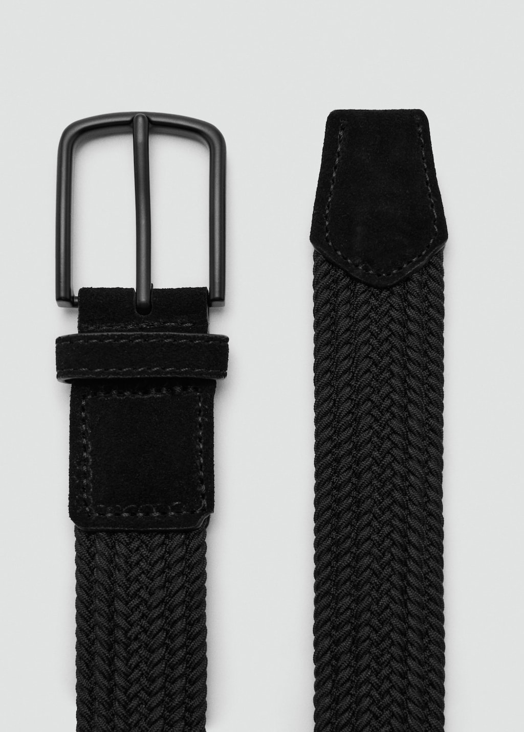 Mango Man Braided Elastic Belt Black