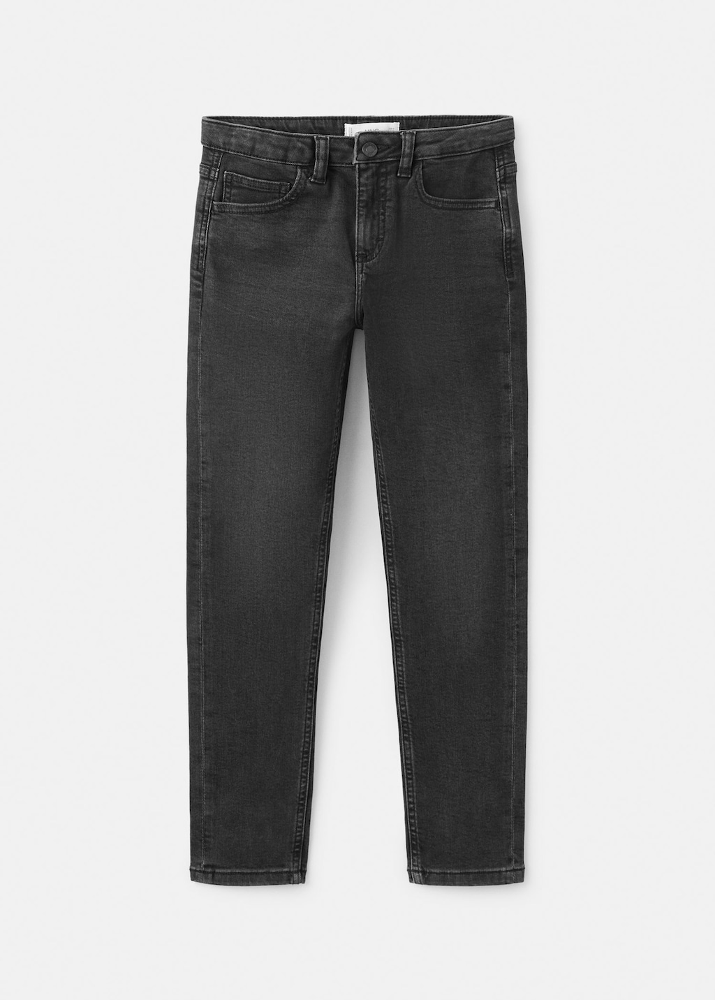 Mango Kids' Mid-rise Slim-fit Jeans In Black