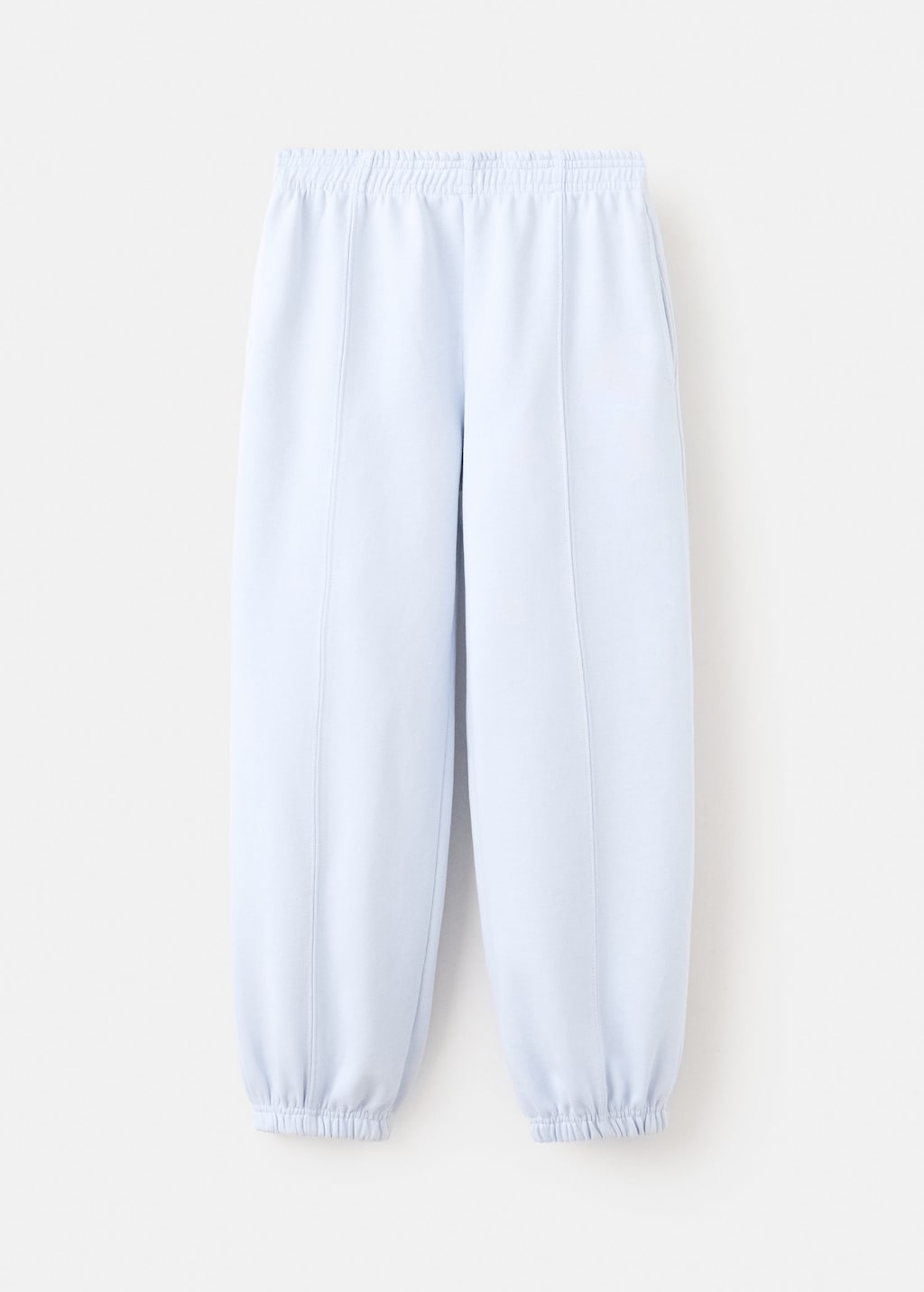 Mango Kids' Cotton Joggers With Elastic Waist In White