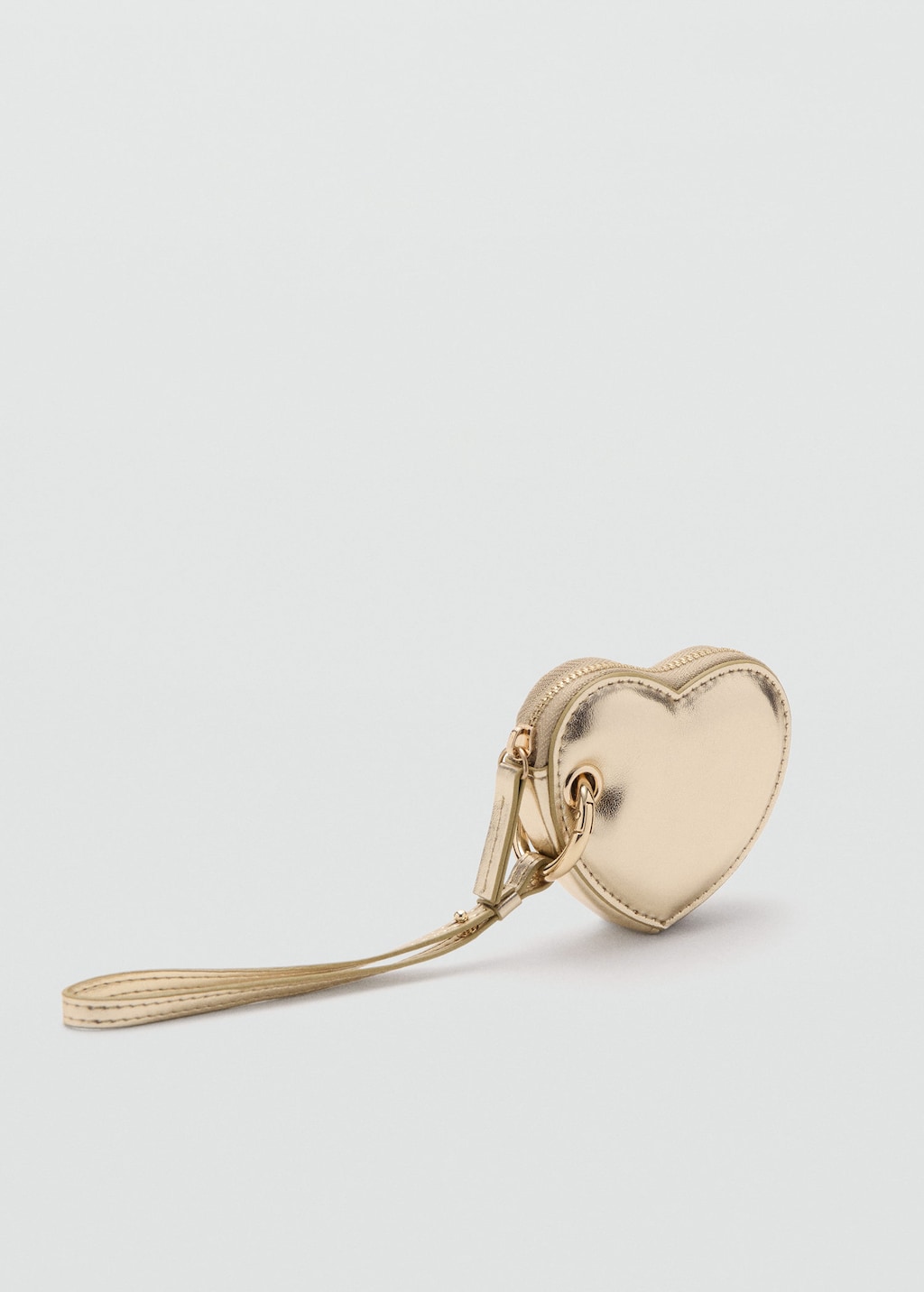 Mango Wallet With Heart Keychain Gold