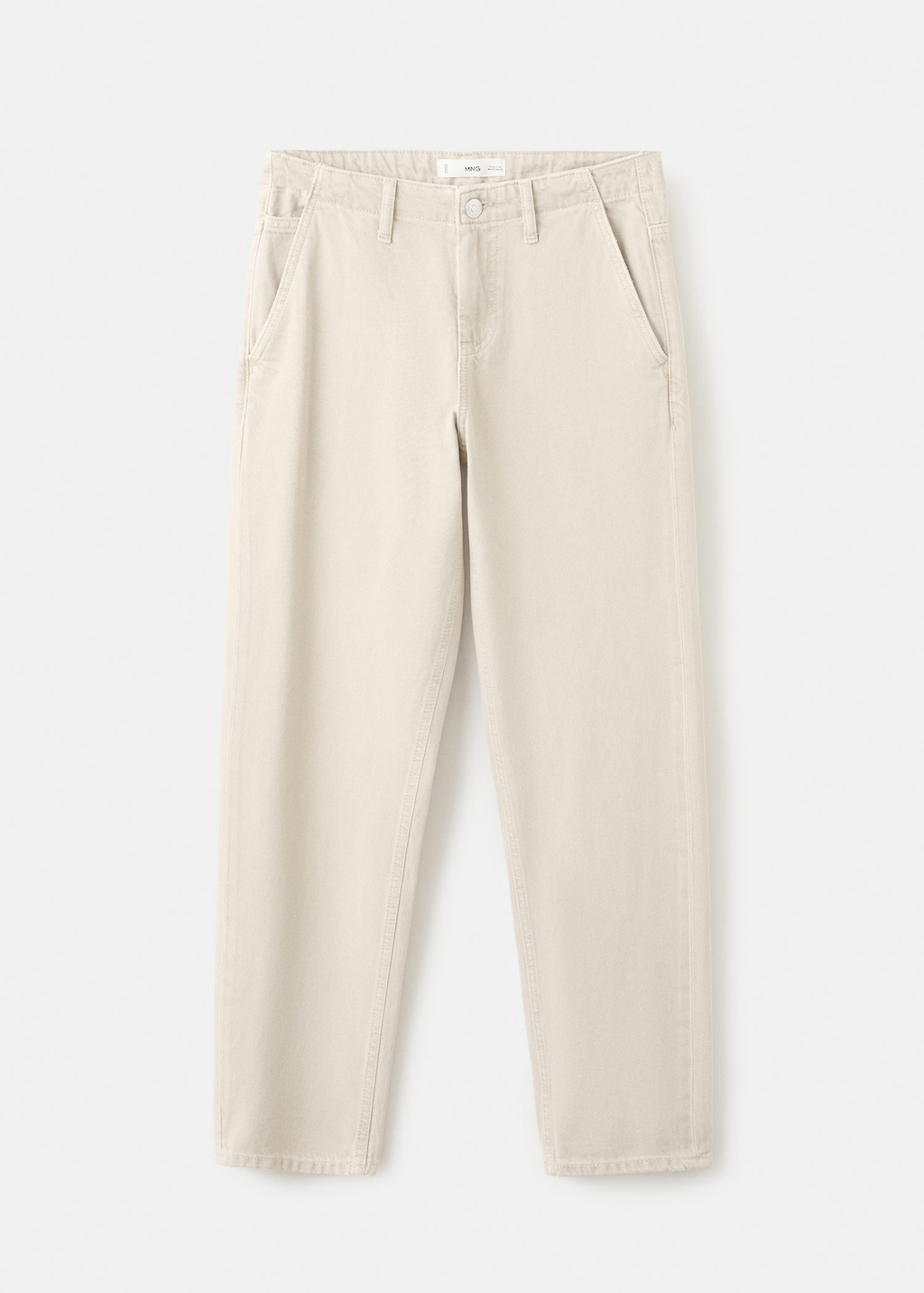 Mango Teen Jeans Newreg Beige In White