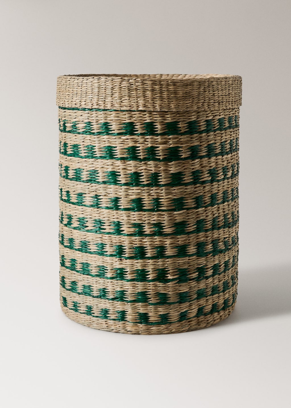 Mango Long Two-tone Natural Fibre Basket Pastel Green