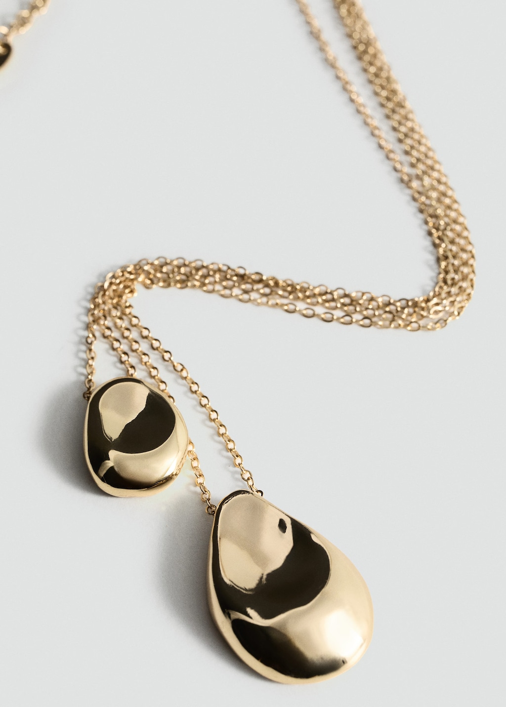 Mango Collier À Double Pendentif Gouttes Or - Femme - Taille Unique - In Gold