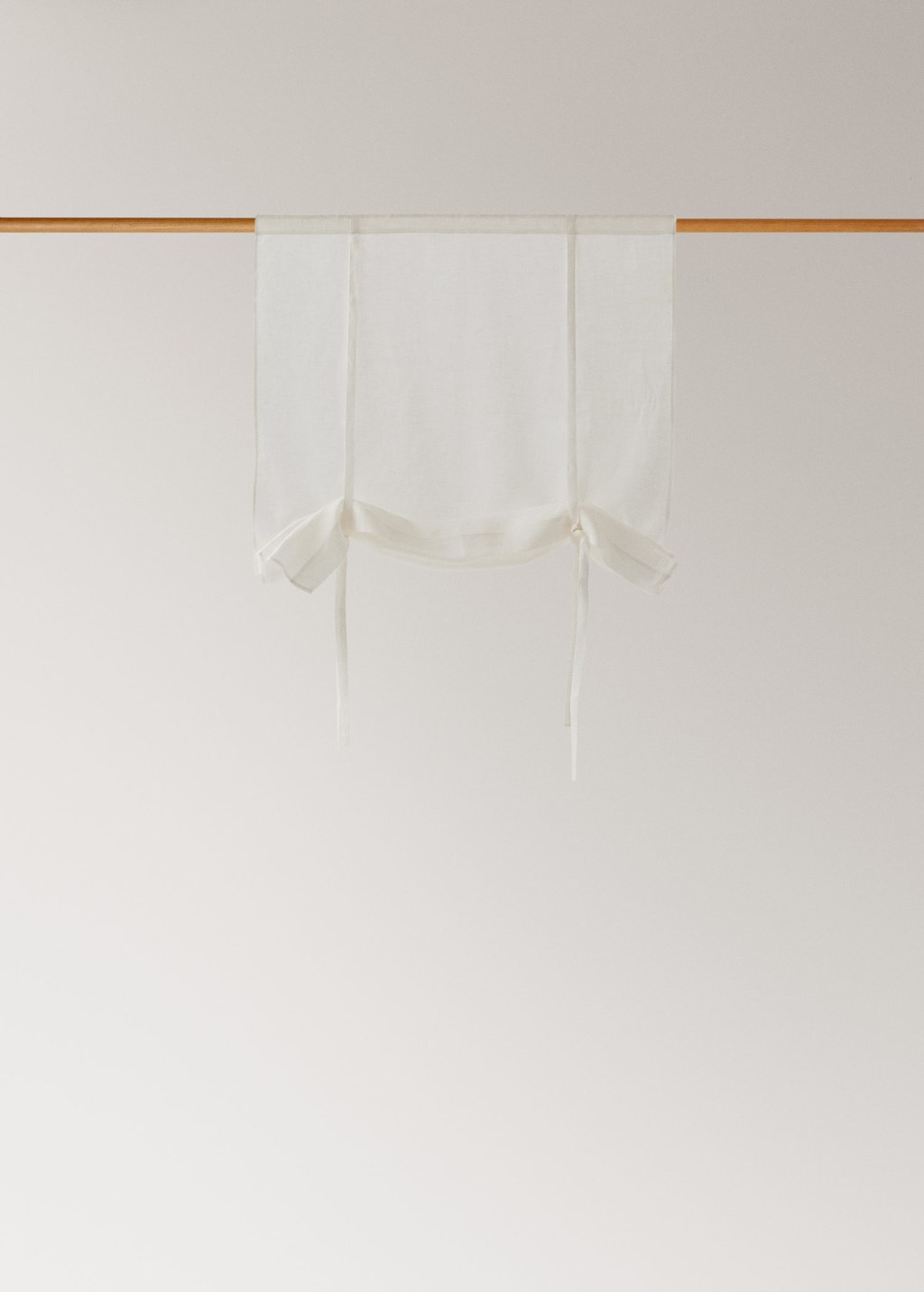 Mango 100% Linen Curtain With Adjustable Header Tape Ecru In White