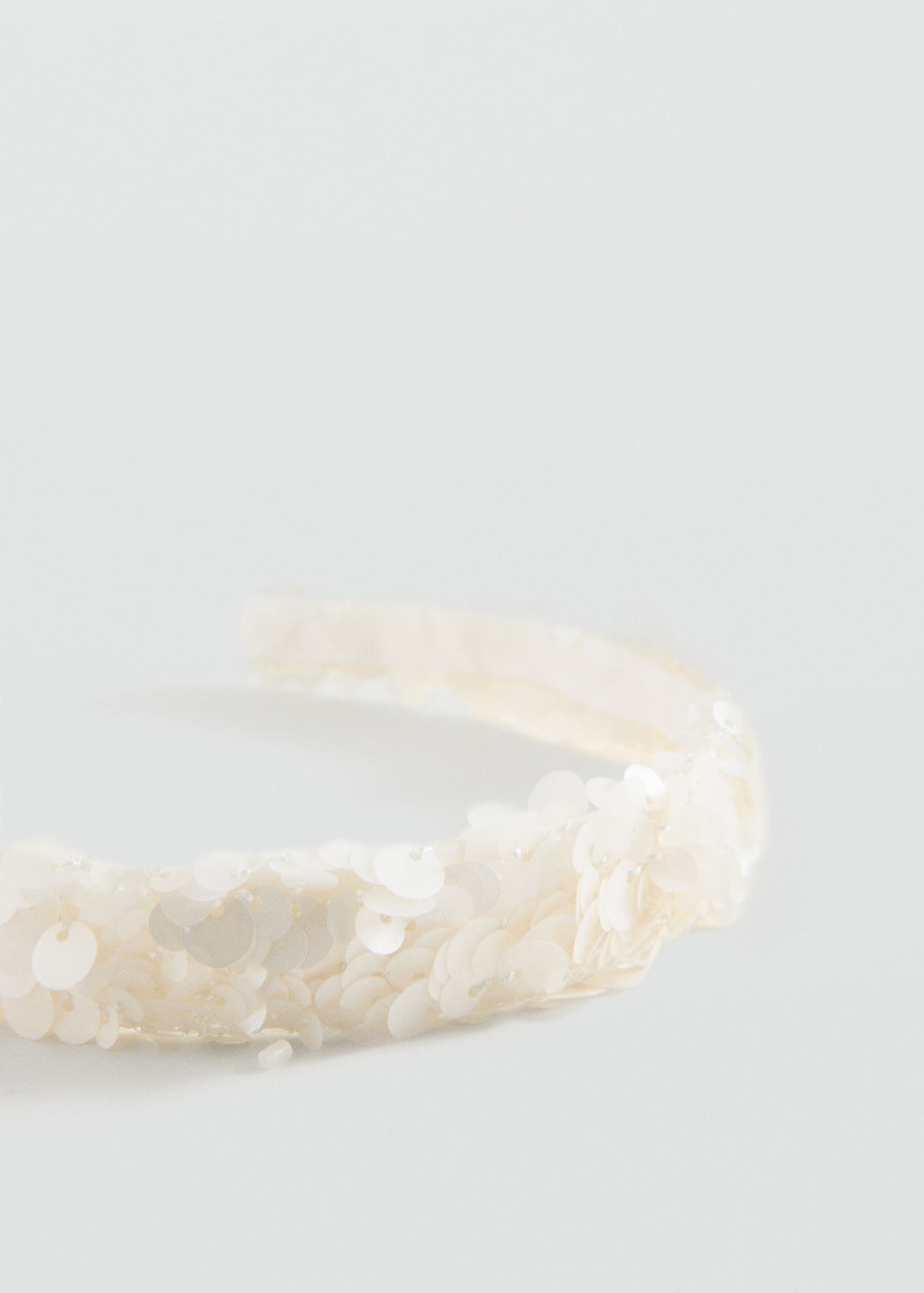 Mango Kids' Beaded Detail Headband Ecru In Neutral