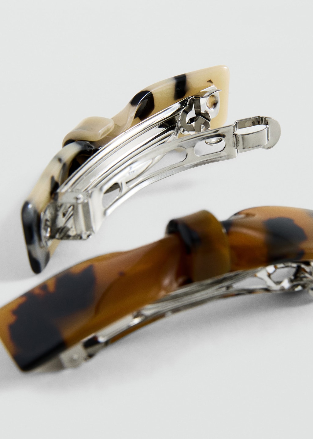 Mango Bow Hairclip Brown