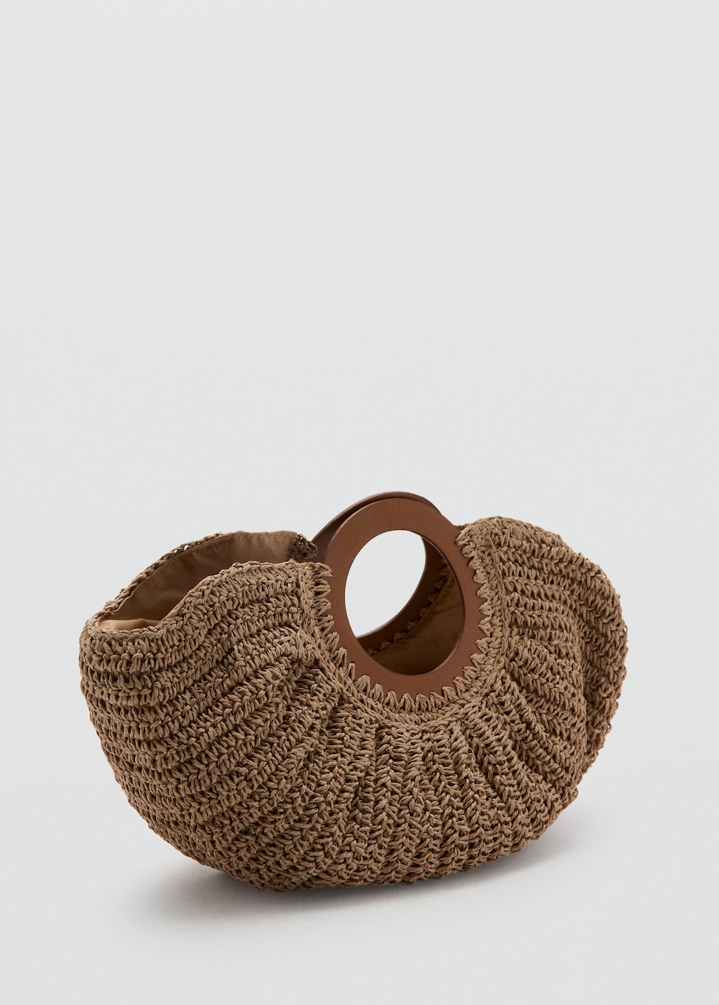 Mango Sac À Main En Fibre Naturelle Marron - Fille - Taille Unique - Teen In Brown