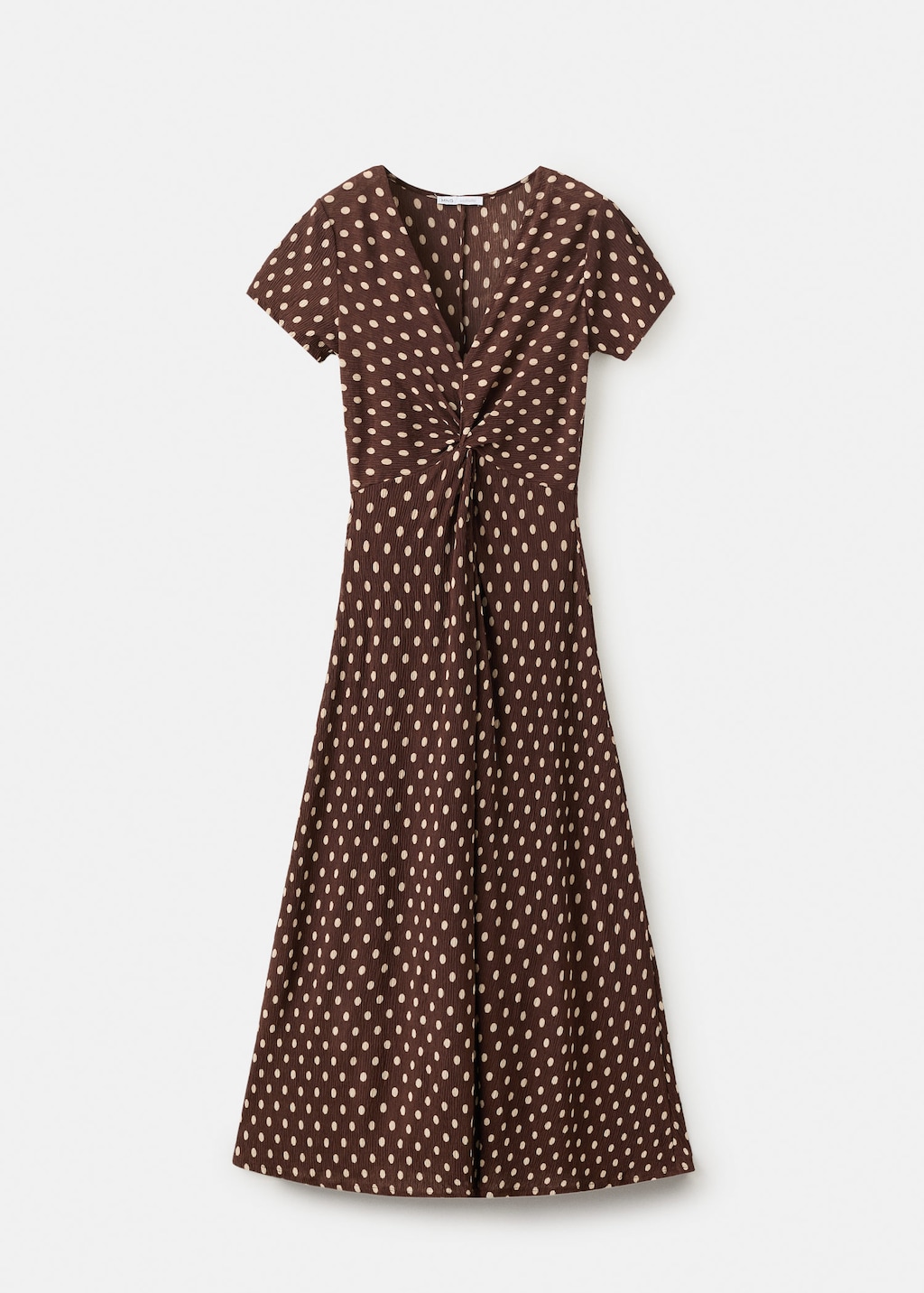 Mango Printed Midi-dress In Brown