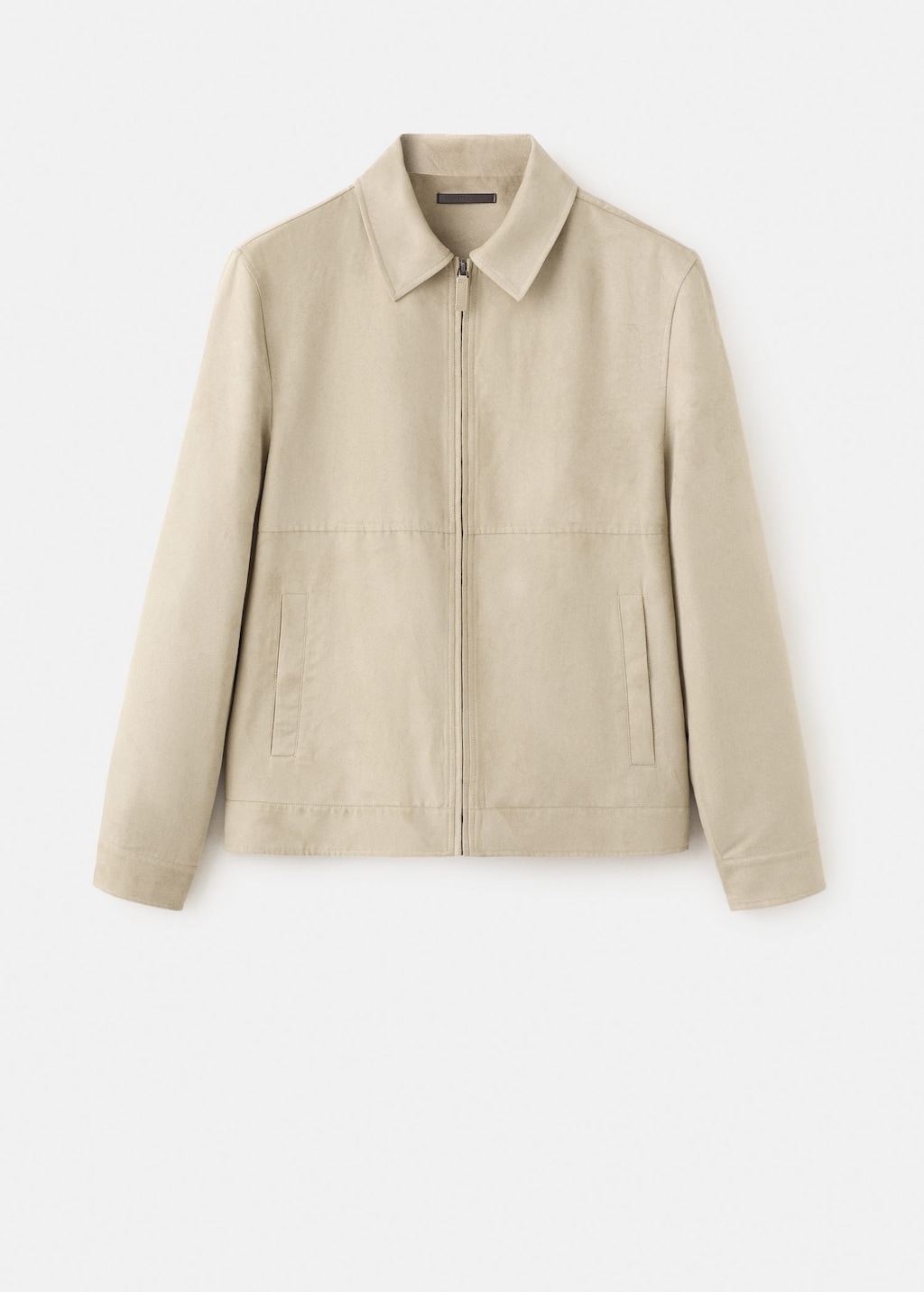 Mango Suede Effect Jacket Beige In Neutral