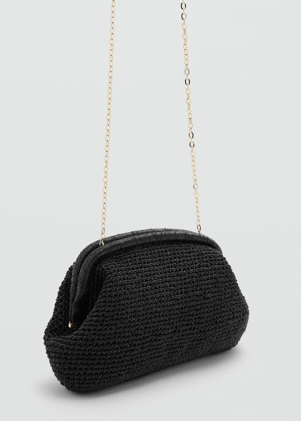 Mango Pochette En Lurex Noir - Femme - Taille Unique -  In Black