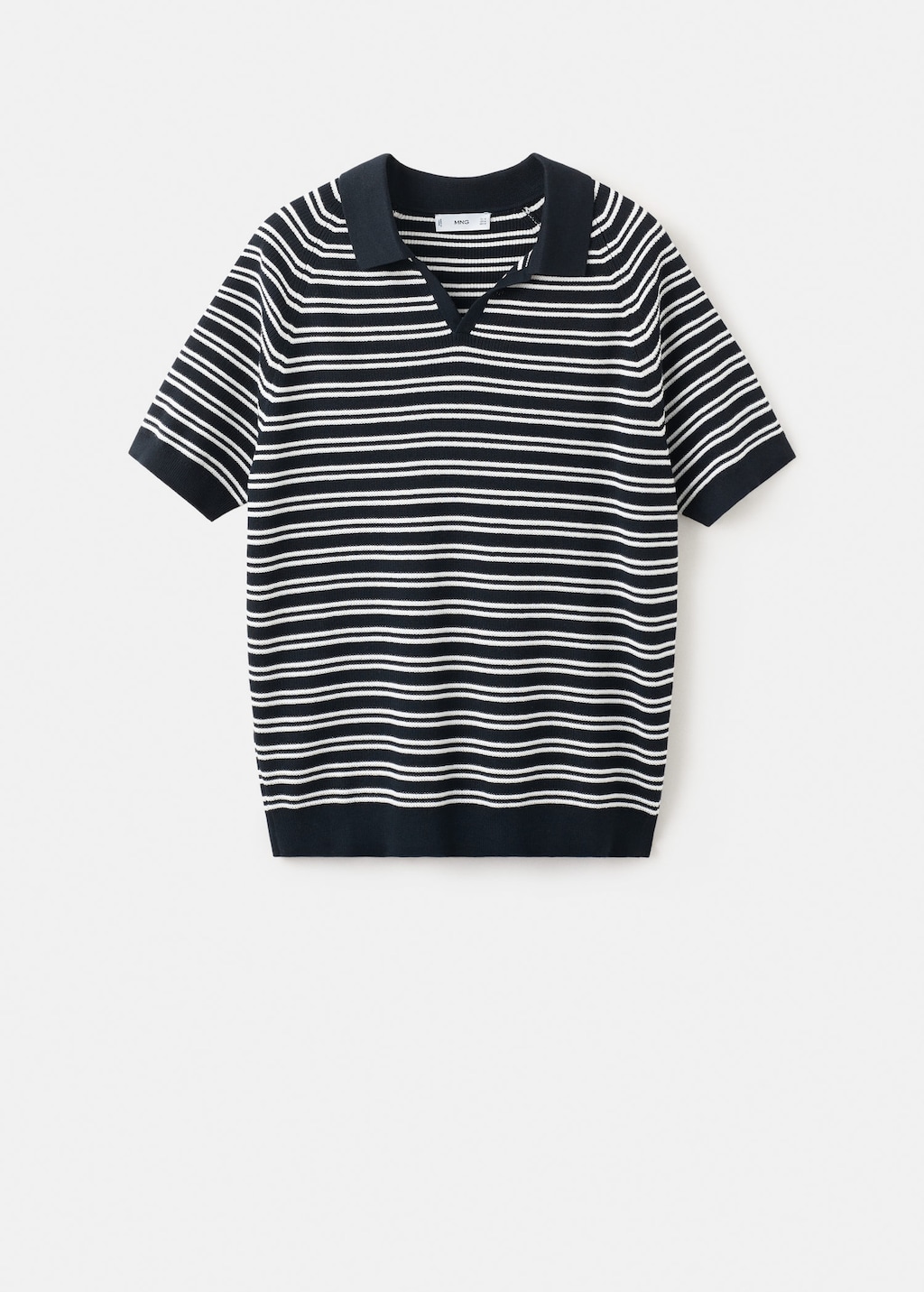 Mango Polo 100 % Coton Maille À Rayures Bleu Marine - Homme - Xxl -  Man In Multi