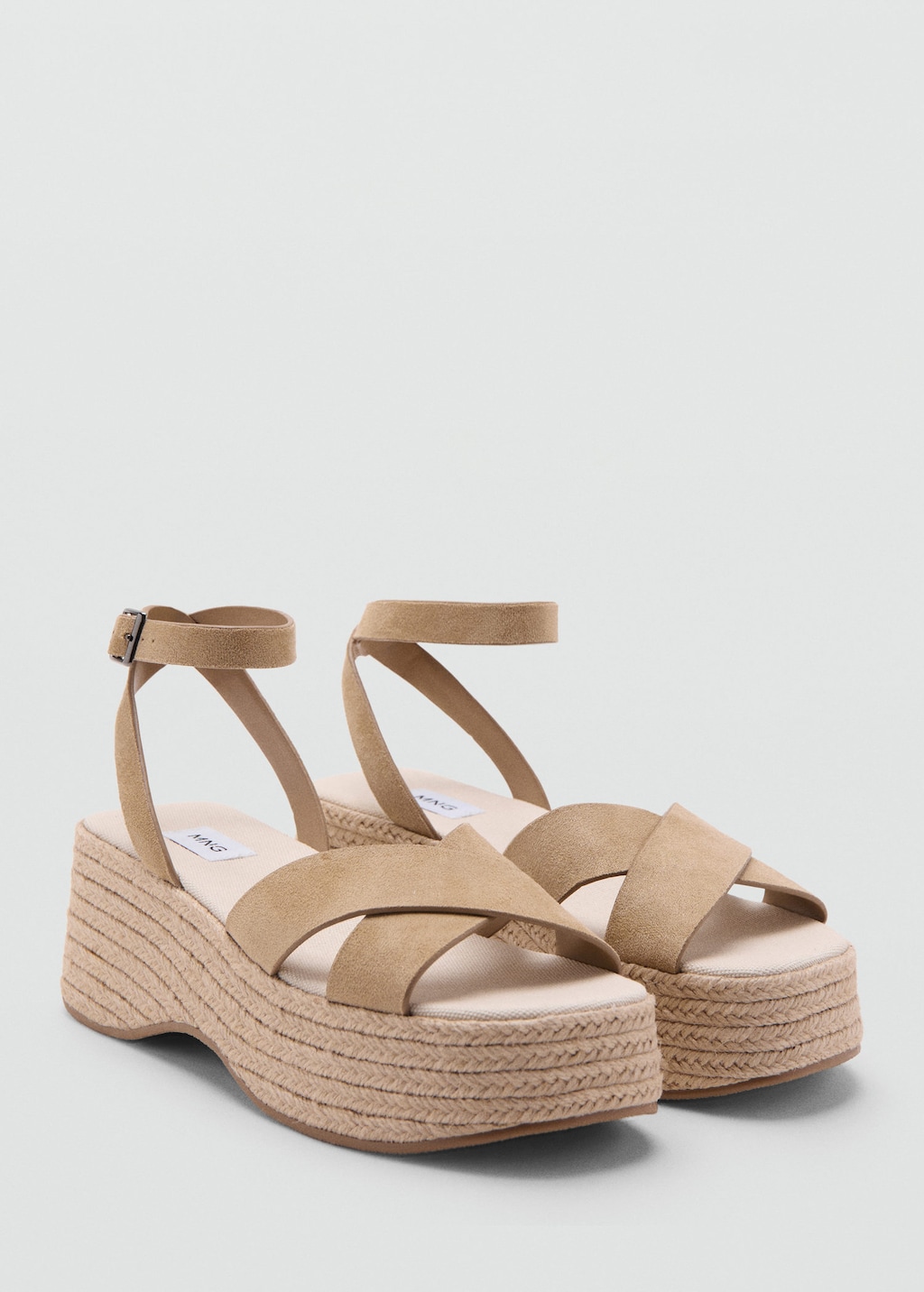 Mango Sandales Plateforme Lanières Croisées Marron Moyen - Fille - 40 -  Teen In Multi