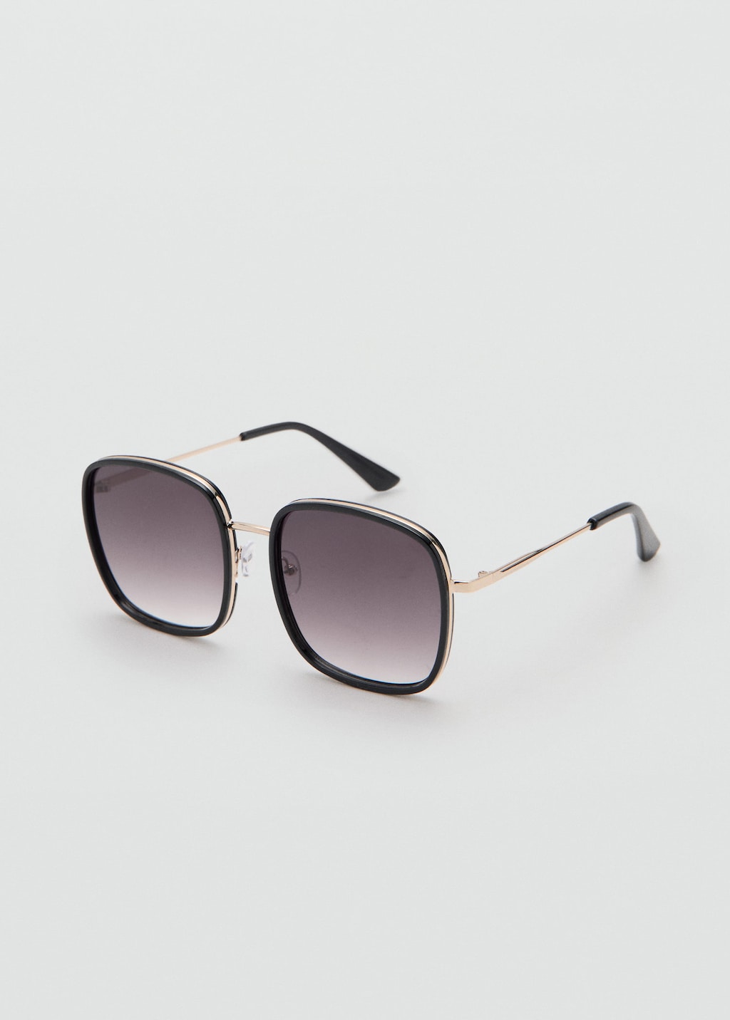 Mango Lunettes De Soleil Monture Métallique Carrées Noir - Femme - Taille Unique -  In Black