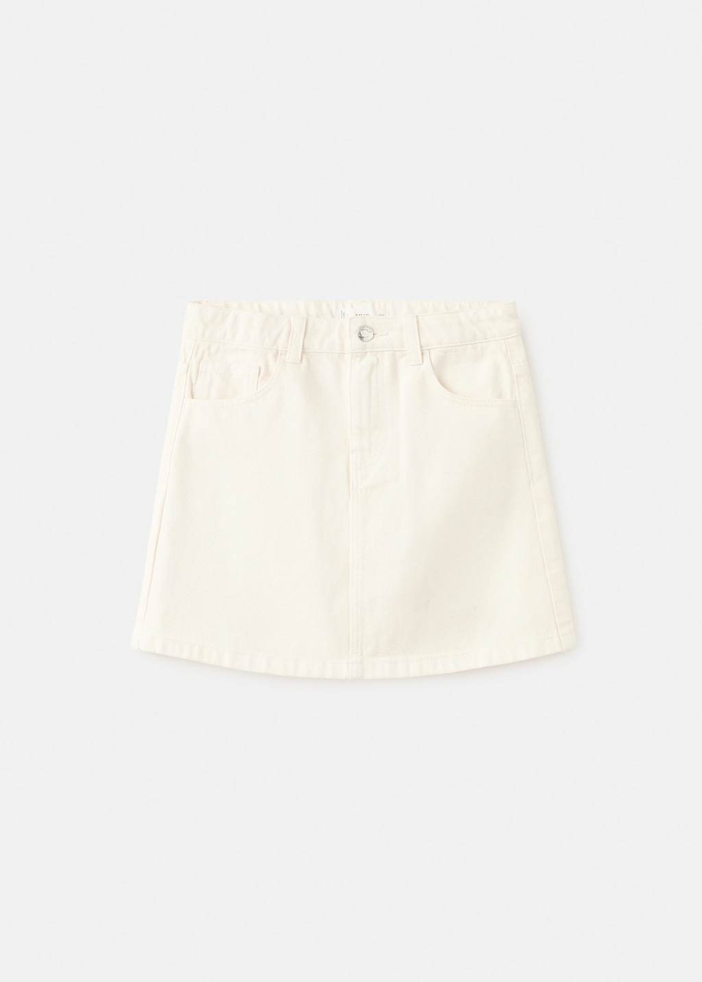 Mango Jupe Courte En Jean Écru - Enfants - 13-14 Ans -  Kids In White