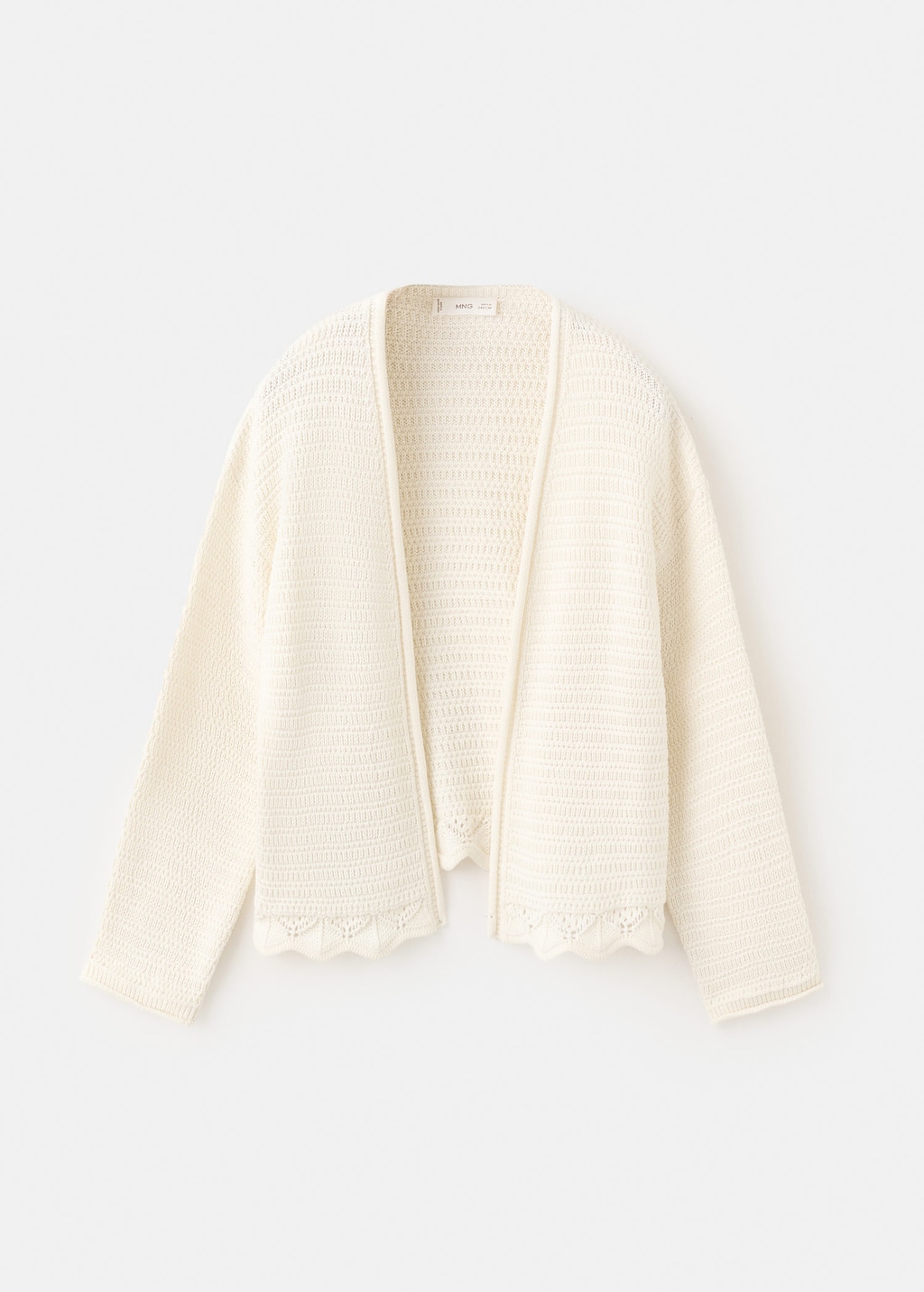 Mango Cardigan Maille Ajourée Écru - Enfants - 11-12 Ans -  Kids In Gold