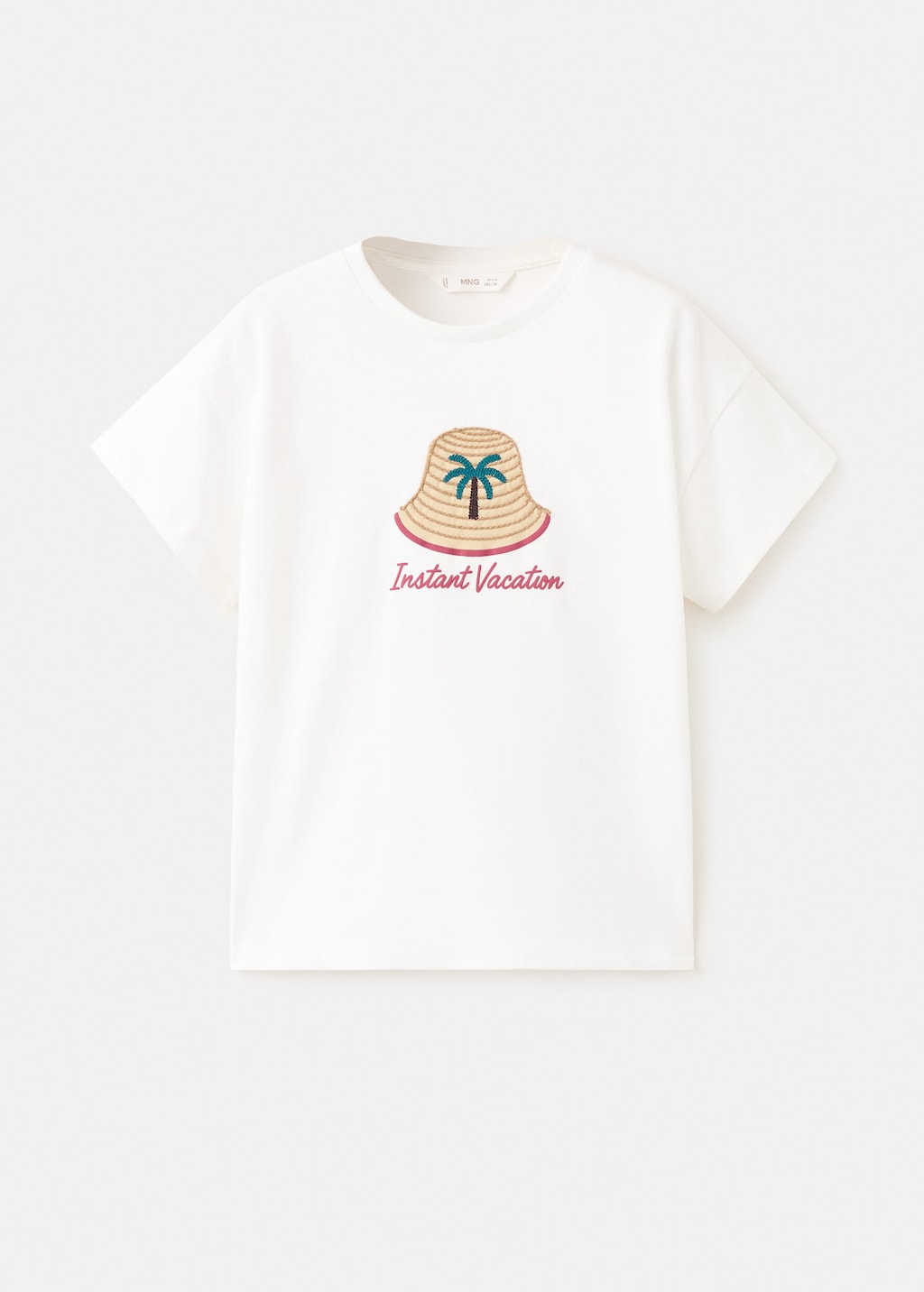 Mango T-shirt En Coton Brodé Blanc Cassé - Enfants - 11-12 Ans -  Kids In White