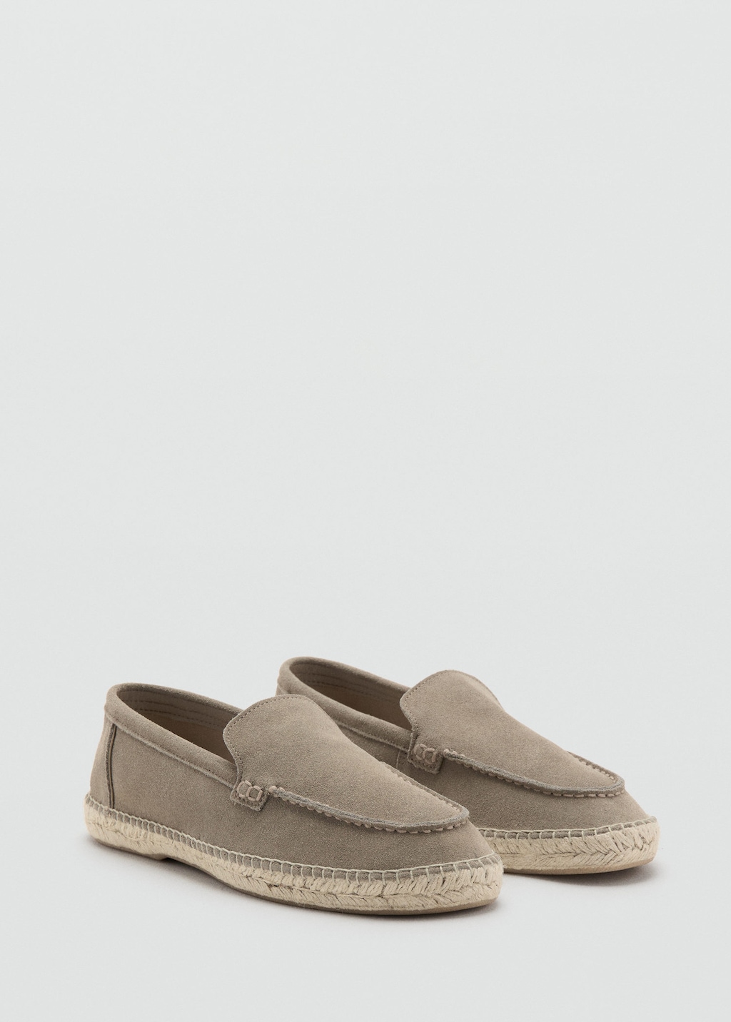 Mango Jute Leather Shoe Medium Brown