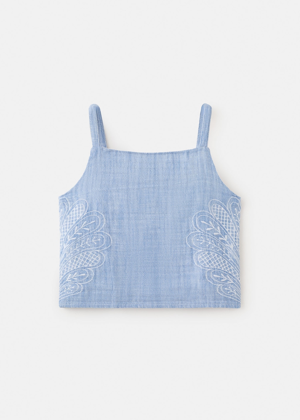 Mango Blouse Coton Broderies Bleu - Enfants - 12 - Kids In Blue