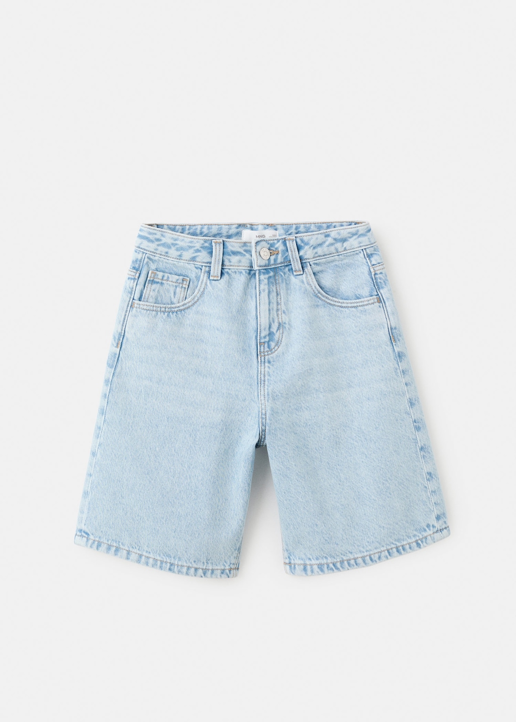 Mango Bermuda En Jean Baggy Bleu Clair - Enfants - 11 -  Kids In Blue