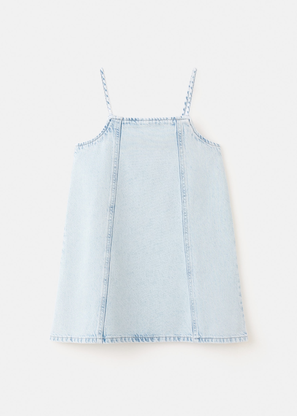 Mango Kids' Short Denim Dress In Light Blue